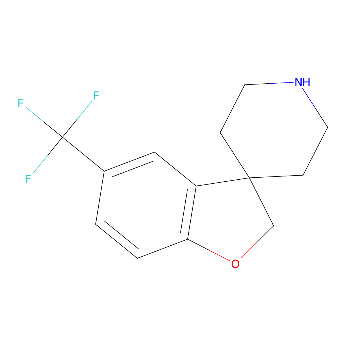 5-(Trifluoromethyl)-2H-spiro[benzofuran-3,4'-piperidine] molecular structure, CAS 1956364-67-2