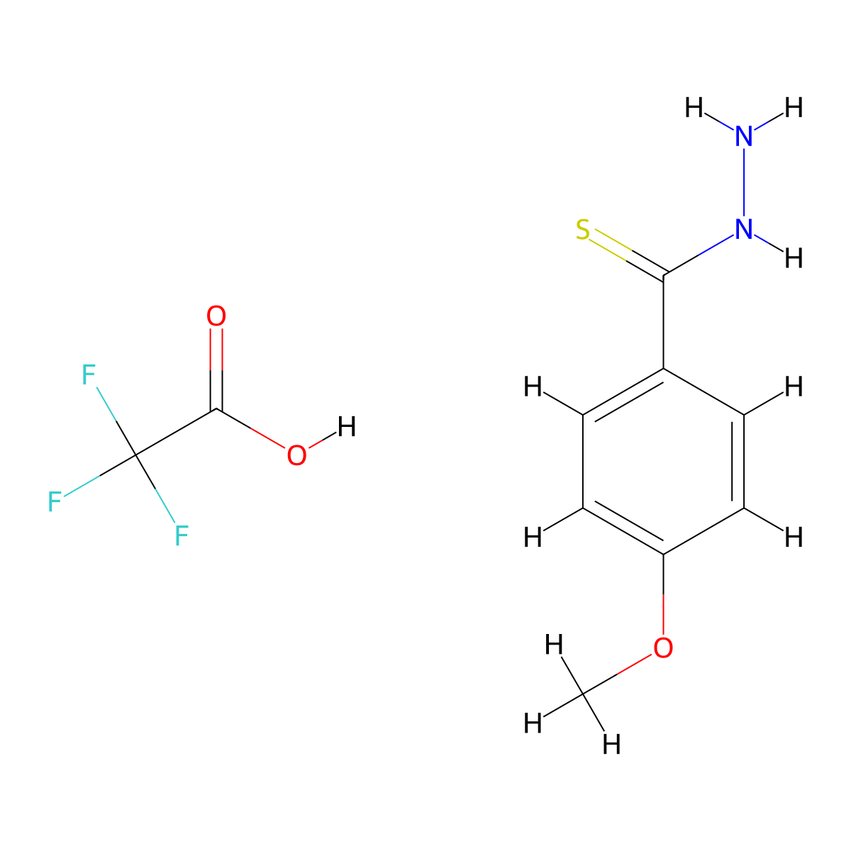 4-Methoxybenzothiohydrazide 2,2,2-trifluoroacetate molecular structure, CAS 1956364-99-0
