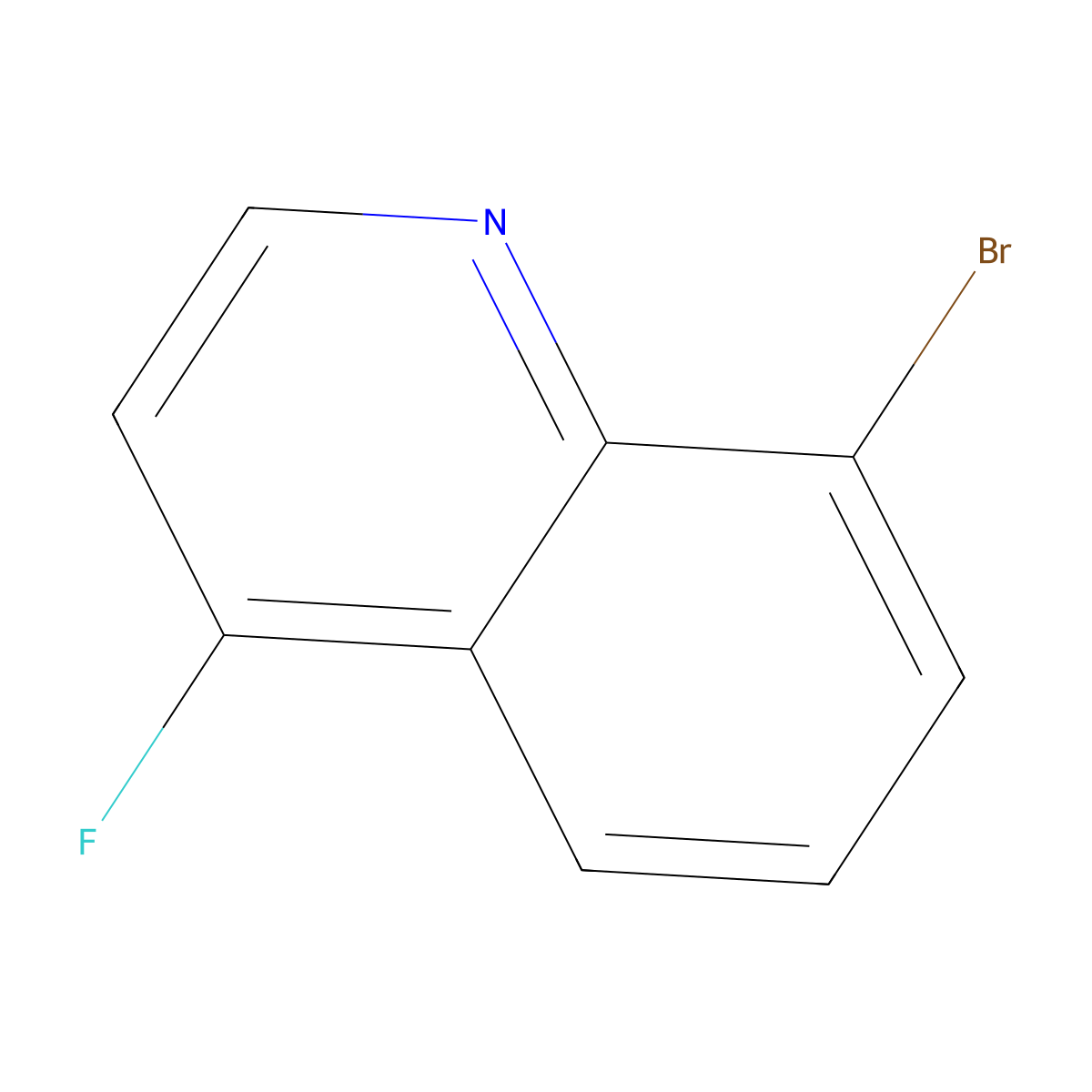 8-Bromo-4-fluoroquinoline molecular structure, CAS 1956365-01-7