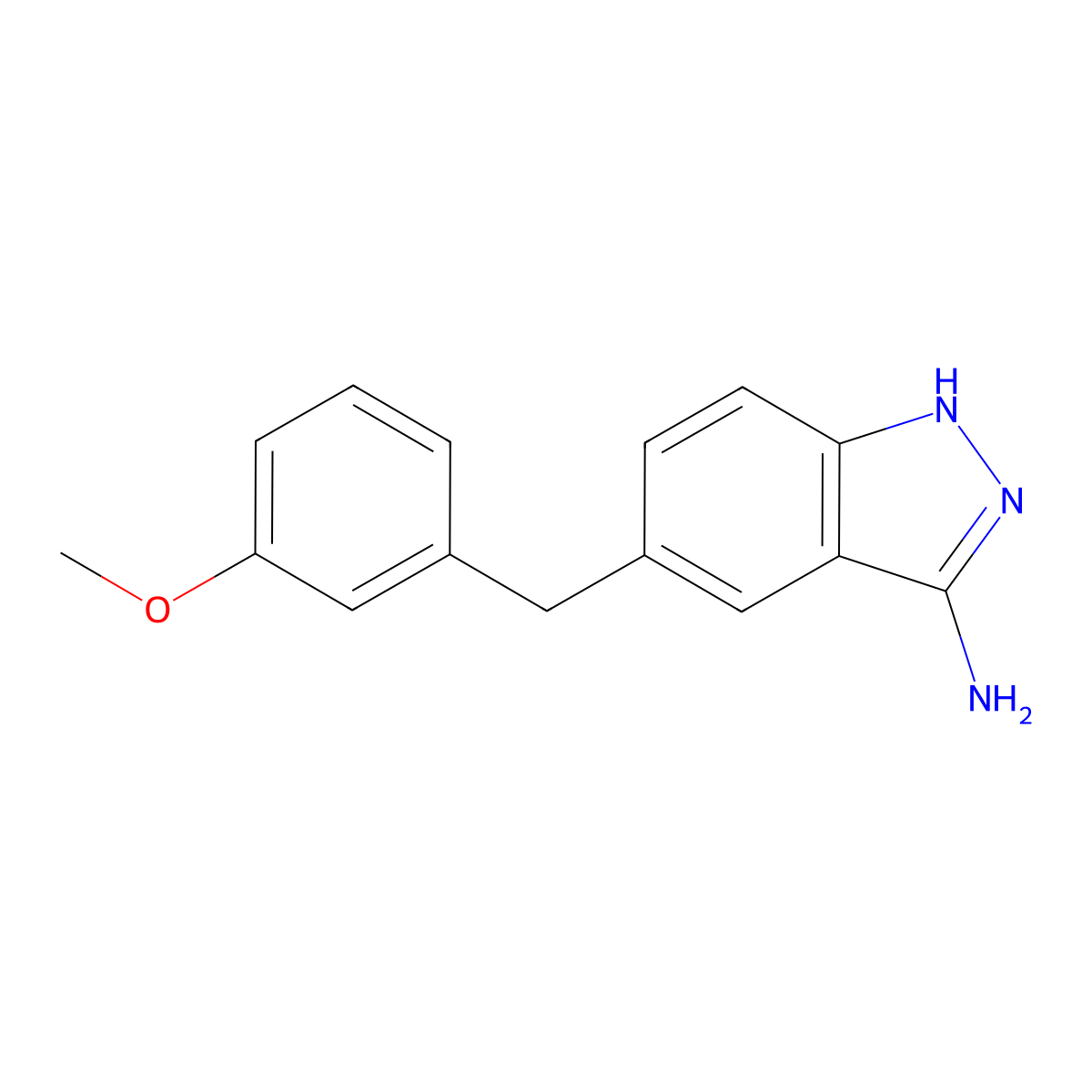 5-(3-Methoxybenzyl)-1H-indazol-3-amine molecular structure, CAS 1956365-13-1