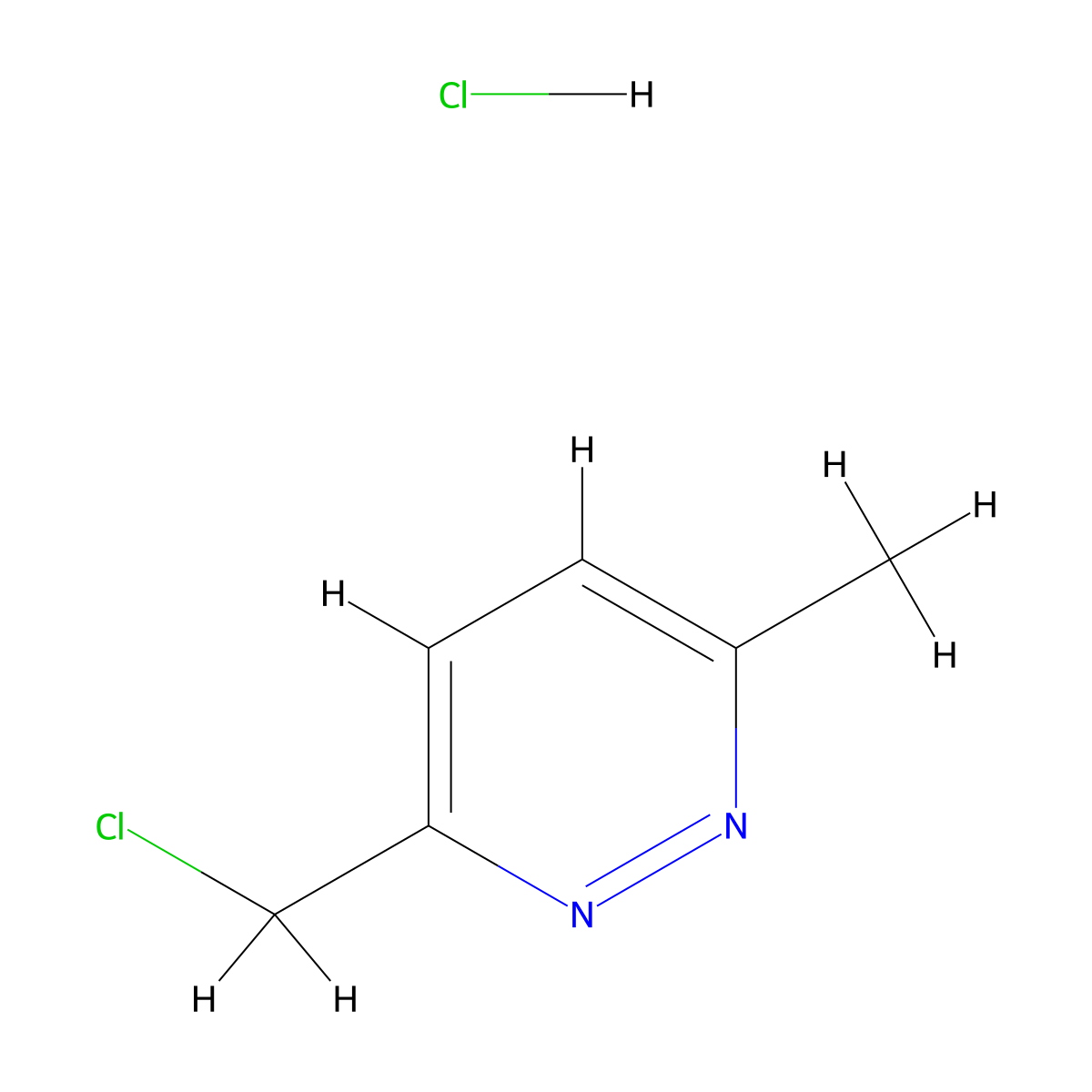 3-(Chloromethyl)-6-methylpyridazine hydrochloride molecular structure, CAS 1956365-18-6