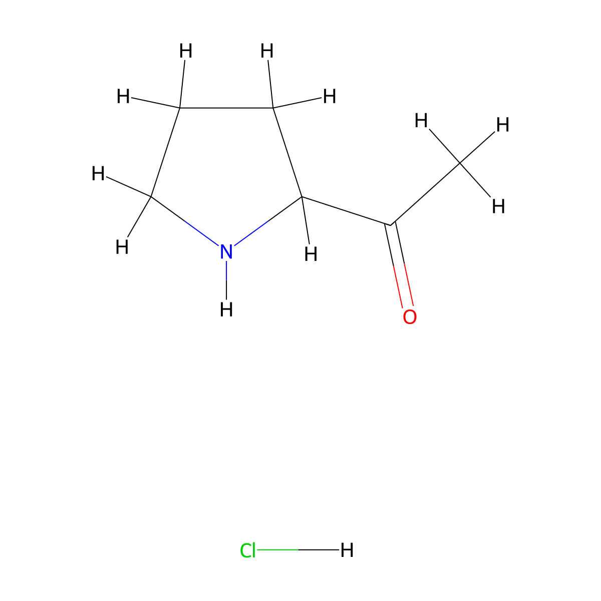 2-Acetyl-pyrrolidine hydrochloride molecular structure, CAS 1956365-22-2