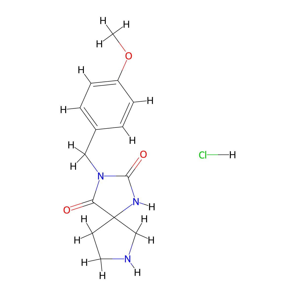 3-(4-Methoxybenzyl)-1,3,7-triazaspiro[4.4]nonane-2,4-dione hydrochloride molecular structure, CAS 1956365-90-4