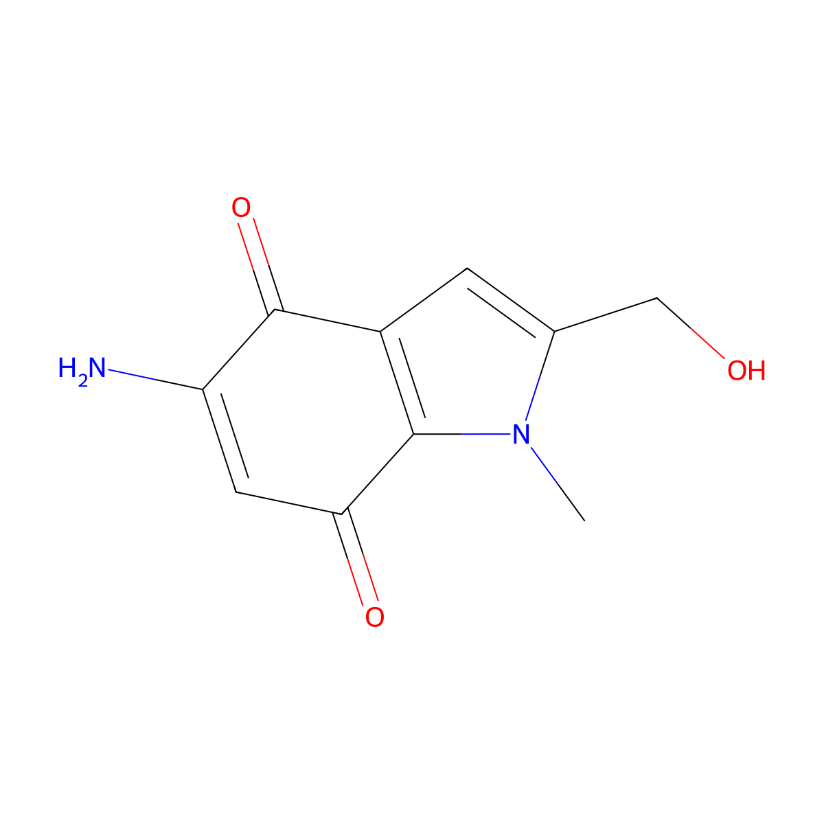 5-Amino-2-(hydroxymethyl)-1-methyl-1H-indole-4,7-dione molecular structure, CAS 1956366-35-0