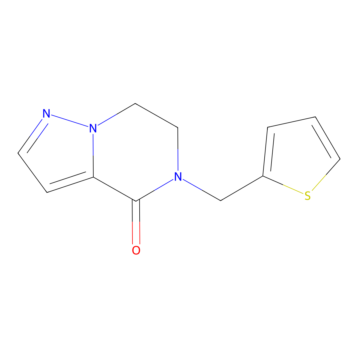 5-(Thiophen-2-ylmethyl)-6,7-dihydropyrazolo[1,5-a]pyrazin-4(5H)-one molecular structure, CAS 1956366-63-4