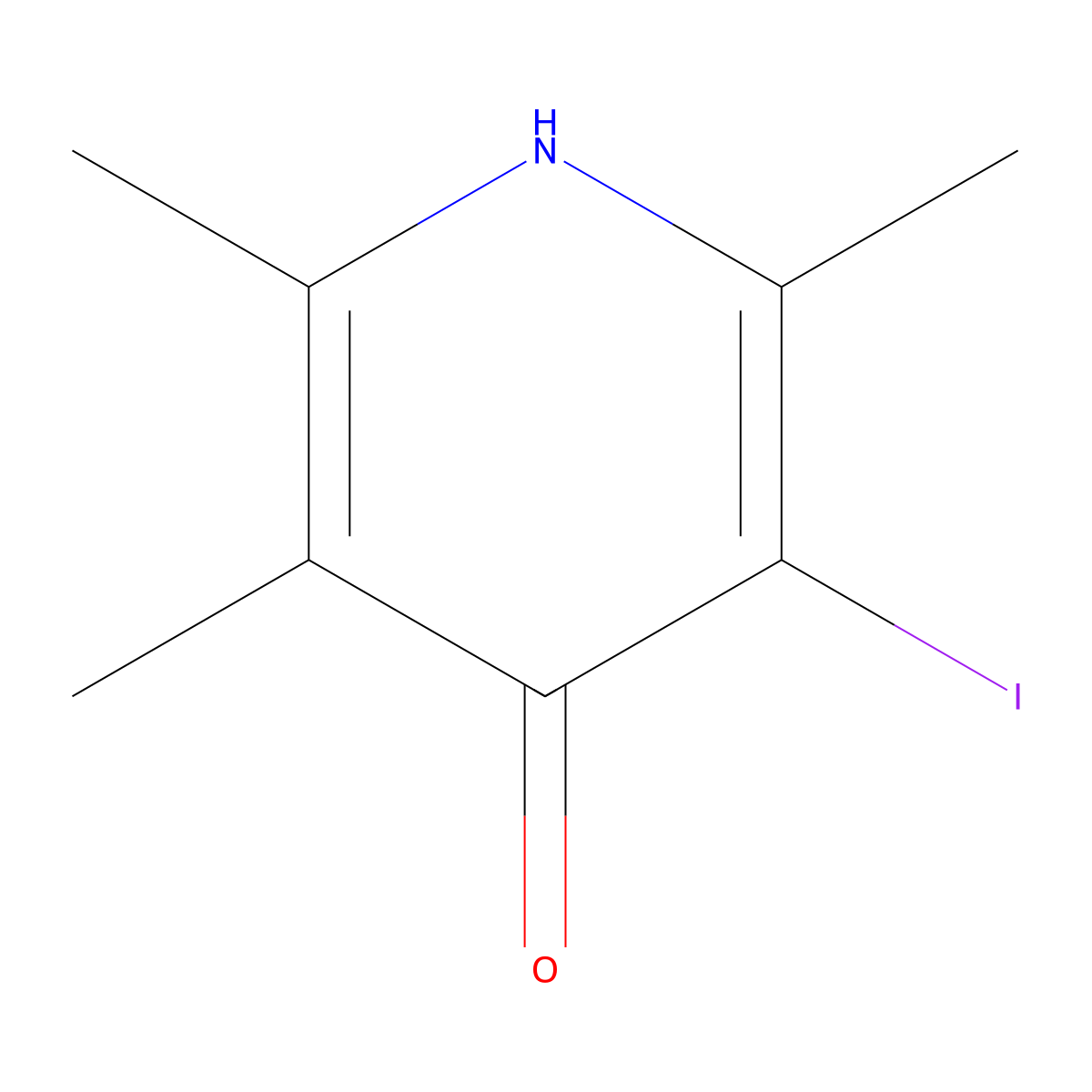 3-Iodo-2,5,6-trimethylpyridin-4-ol molecular structure, CAS 1956366-70-3