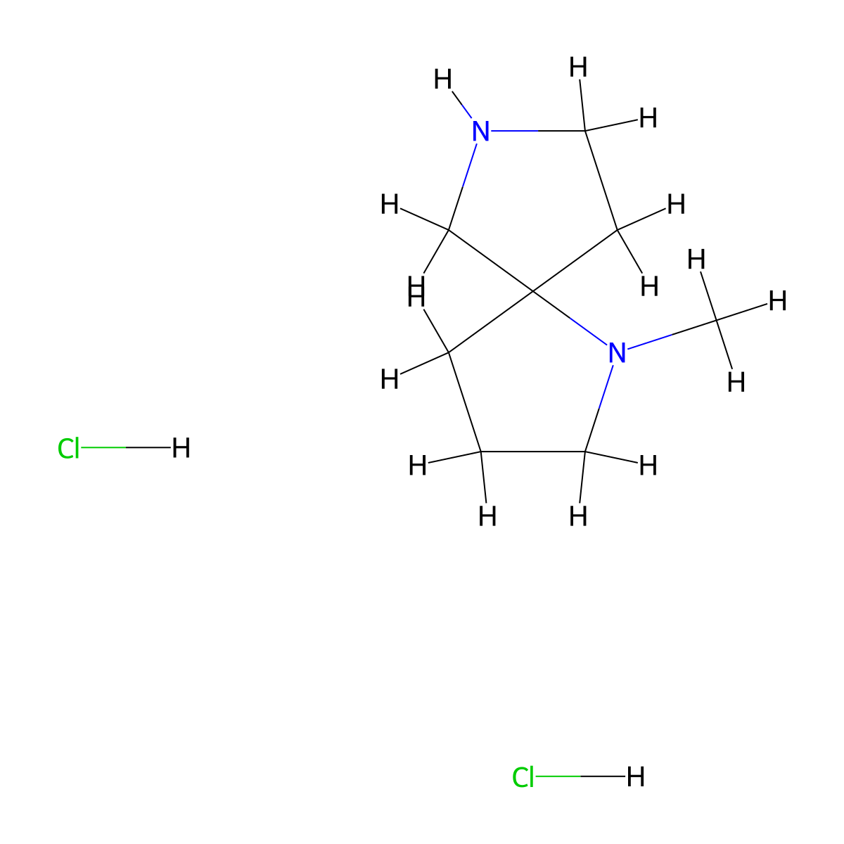 1-Methyl-1,7-diazaspiro(4.4)nonane dihydrochloride molecular structure, CAS 1956366-79-2