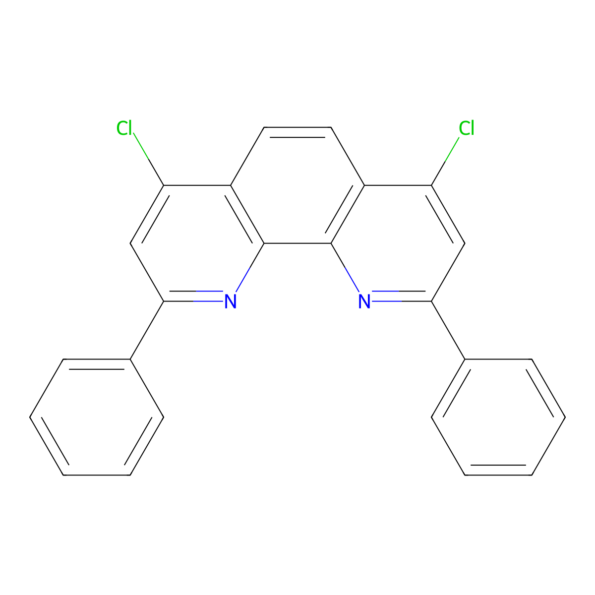 4,7-Dichloro-2,9-diphenyl-1,10-phenanthroline molecular structure, CAS 1956367-14-8