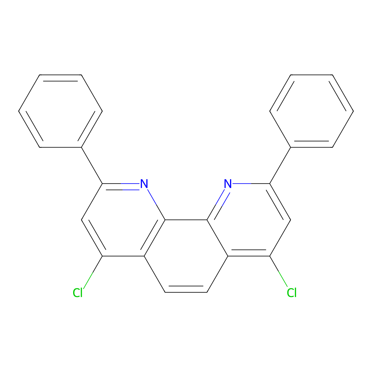 4,7-Dichloro-2,9-diphenyl-1,10-phenanthroline molecular structure, CAS 1956367-14-8