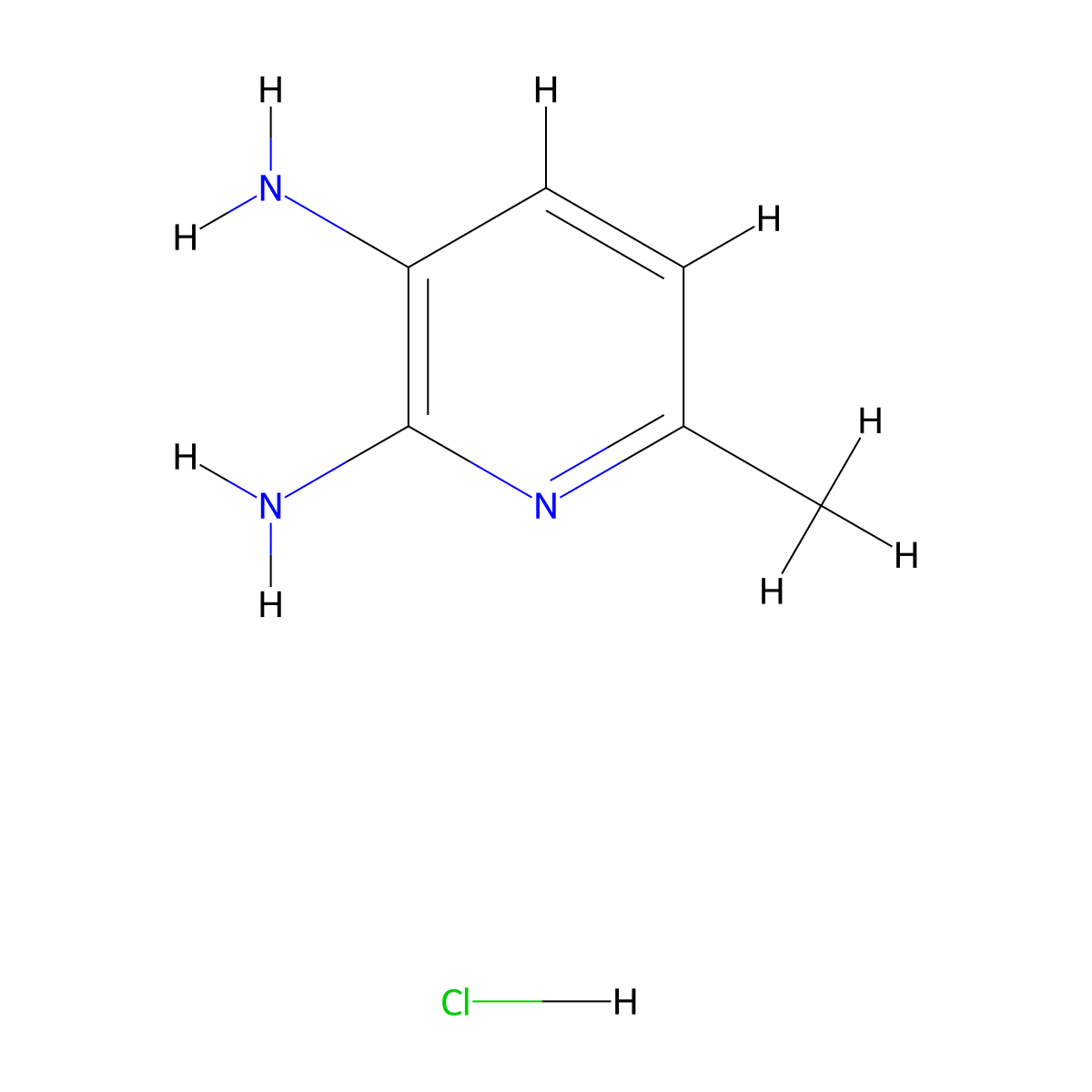 6-Methylpyridine-2,3-diamine hydrochloride molecular structure, CAS 1956367-26-2