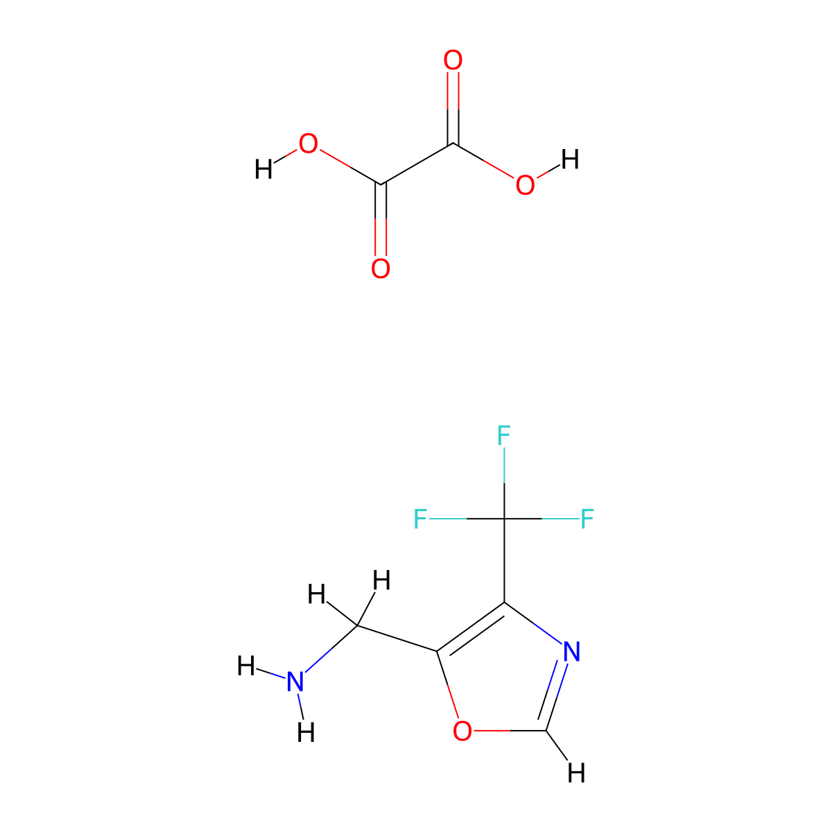 (4-(Trifluoromethyl)oxazol-5-yl)methanamine oxalate molecular structure, CAS 1956367-48-8