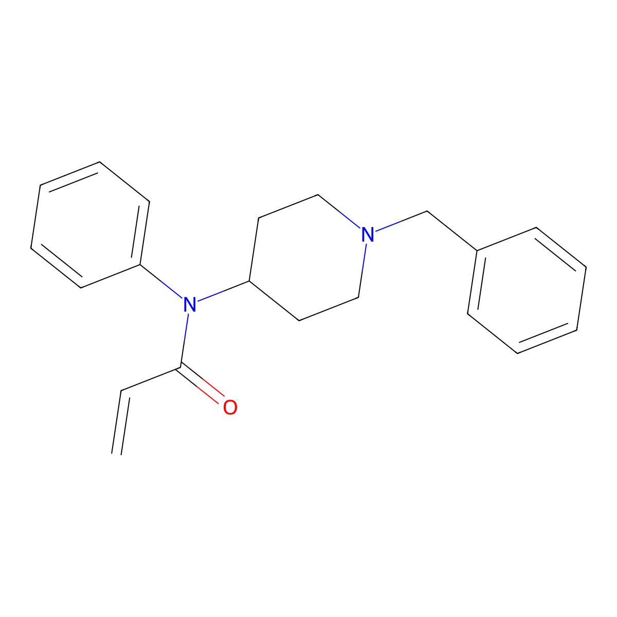 Benzyl acrylfentanyl molecular structure, CAS 1956368-29-8