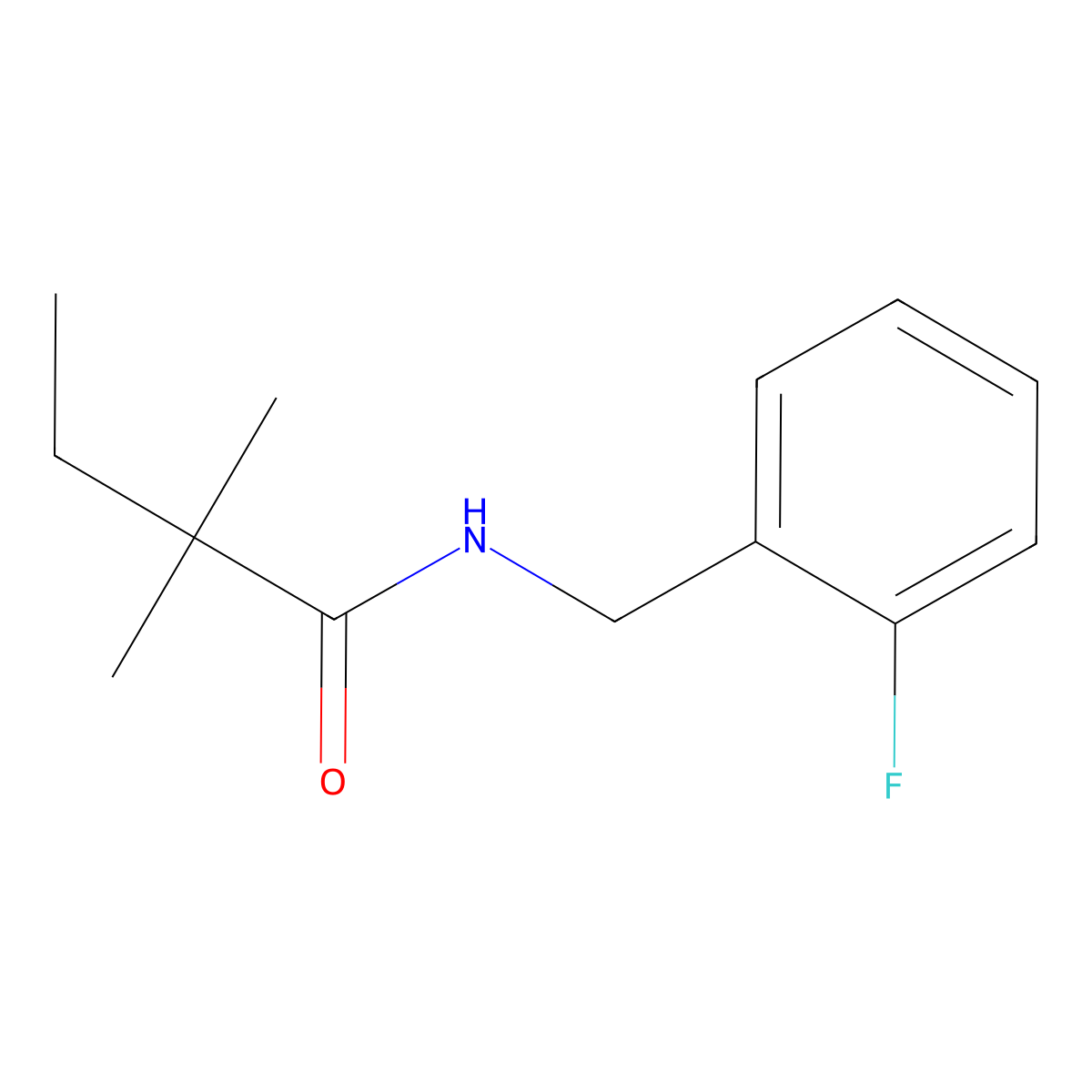 N-[(2-fluorophenyl)methyl]-2,2-dimethylbutanamide molecular structure, CAS 1956368-64-1
