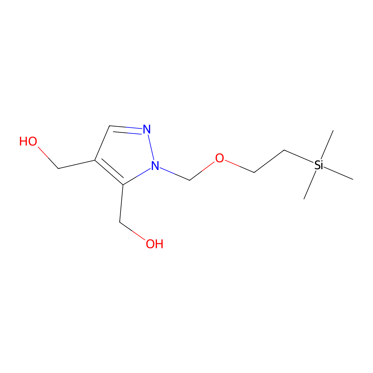 (1-((2-(Trimethylsilyl)ethoxy)methyl)-1H-pyrazole-4,5-diyl)dimethanol molecular structure, CAS 1956369-02-0