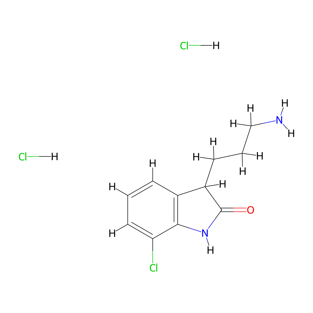3-(3-Aminopropyl)-7-chloroindolin-2-one dihydrochloride molecular structure, CAS 1956369-13-3