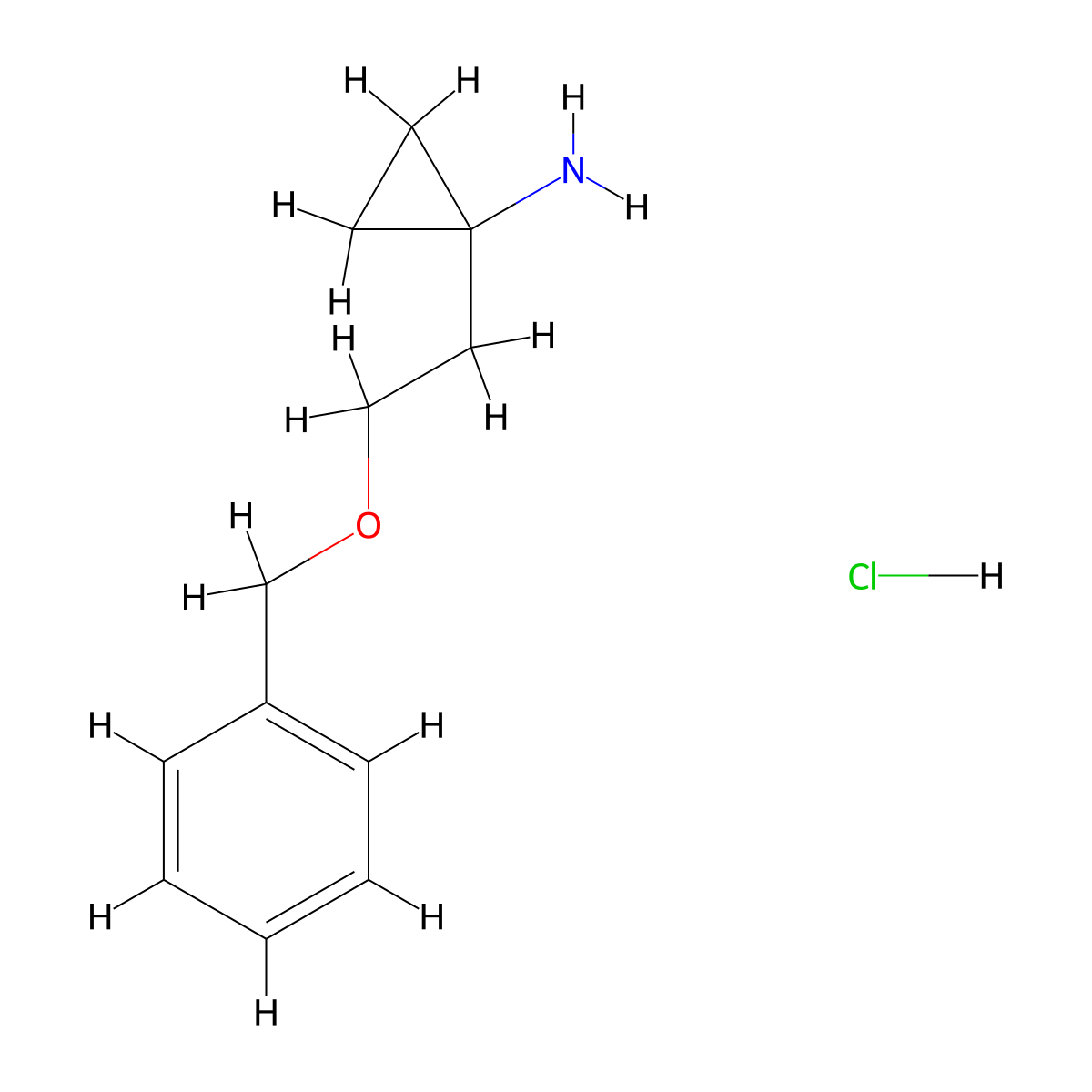 1-(2-(Benzyloxy)ethyl)cyclopropanamine hydrochloride molecular structure, CAS 1956369-47-3