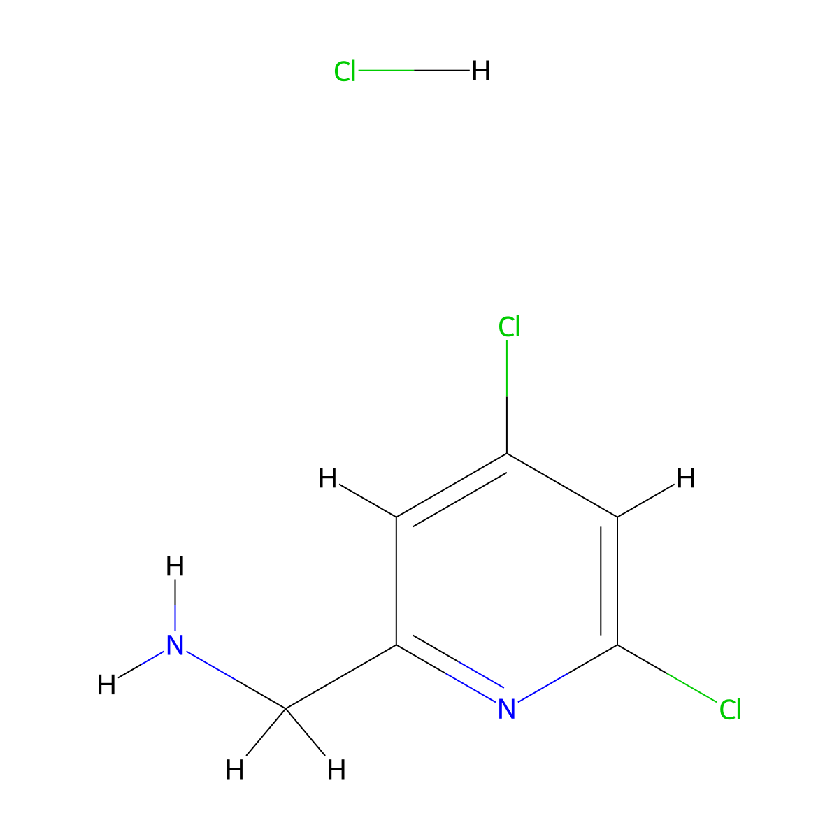 (4,6-Dichloropyridin-2-yl)methanamine hydrochloride molecular structure, CAS 1956369-49-5