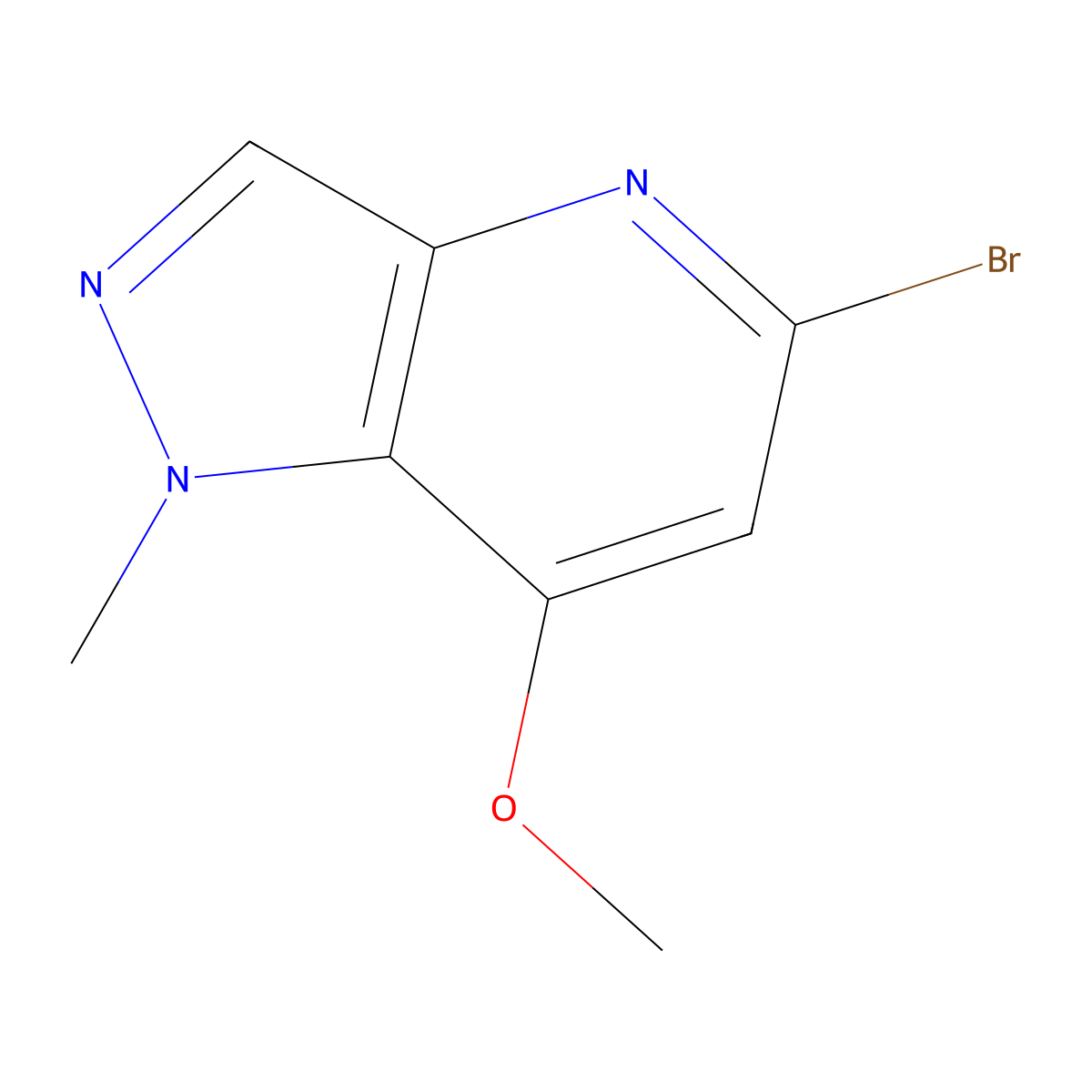 5-Bromo-7-methoxy-1-methyl-1H-pyrazolo[4,3-b]pyridine molecular structure, CAS 1956369-60-0