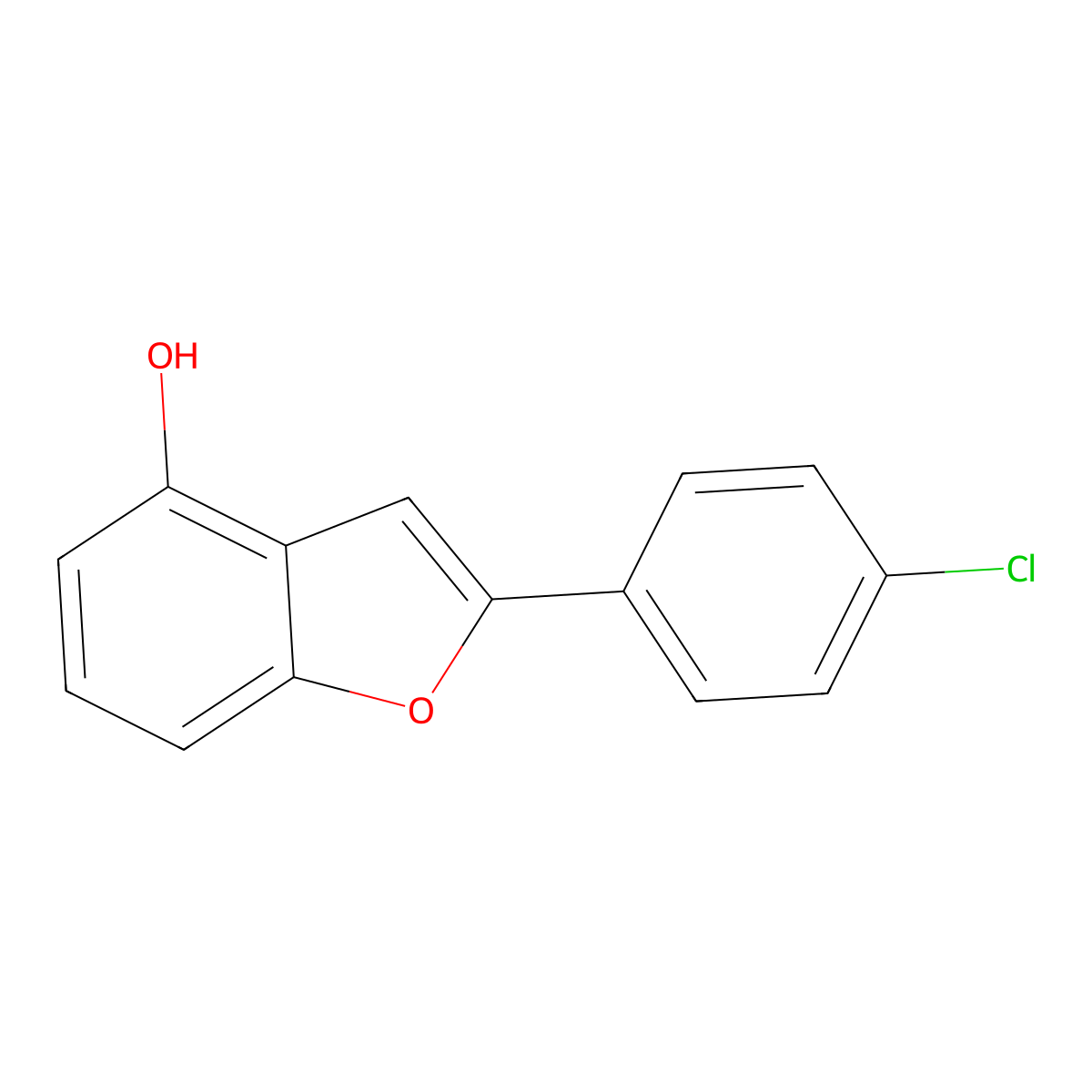 2-(4-Chlorophenyl)benzofuran-4-OL molecular structure, CAS 1956369-61-1