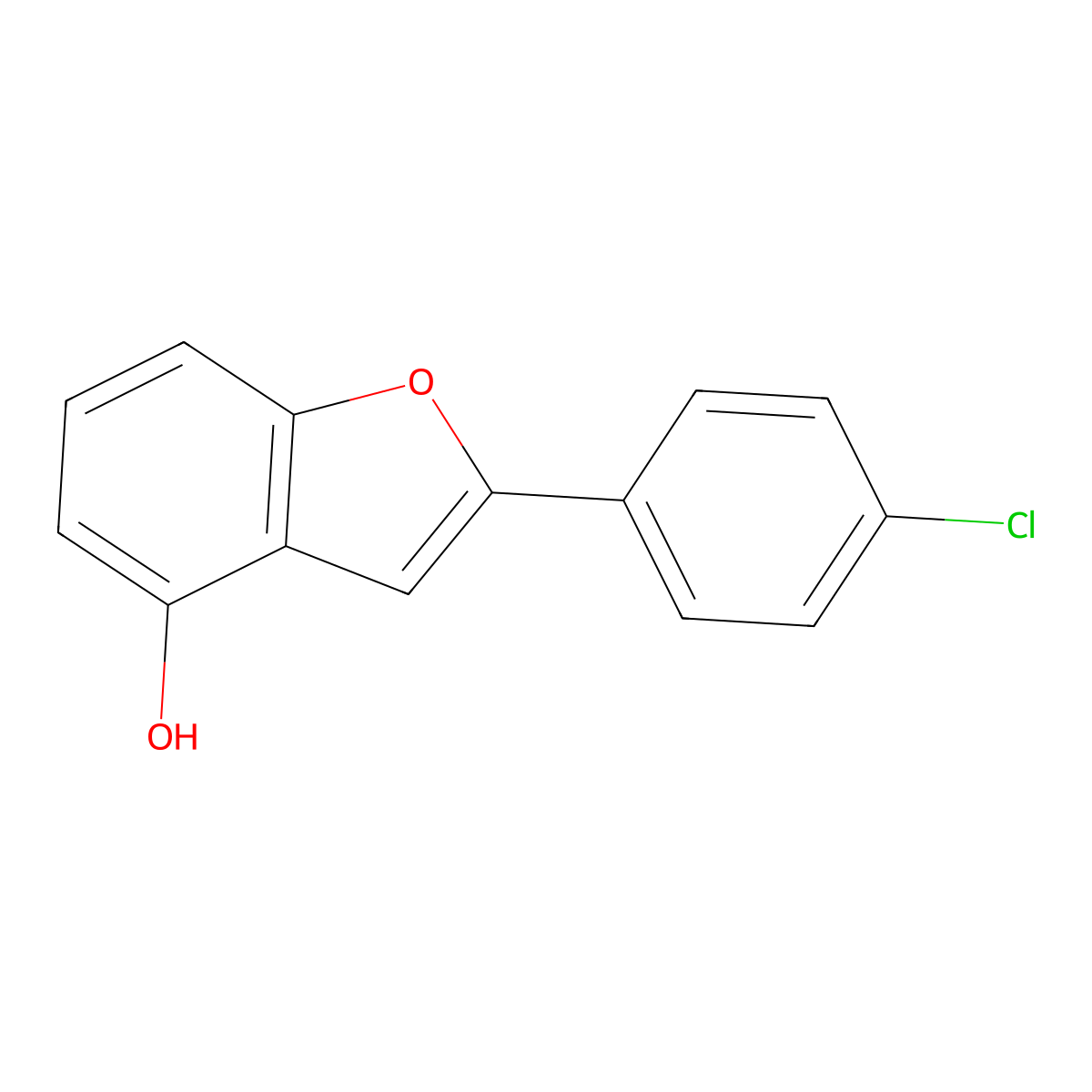 2-(4-Chlorophenyl)benzofuran-4-OL molecular structure, CAS 1956369-61-1