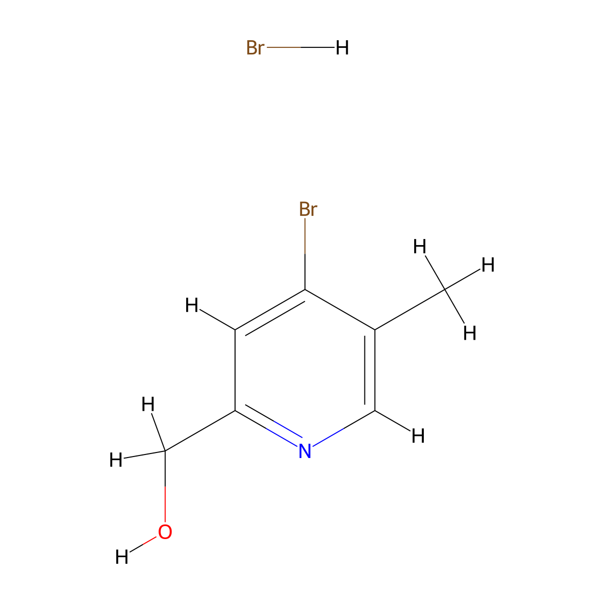 4-Bromo-2-(hydroxymethyl)-5-methylpyridine Hydrobromide molecular structure, CAS 1956369-83-7