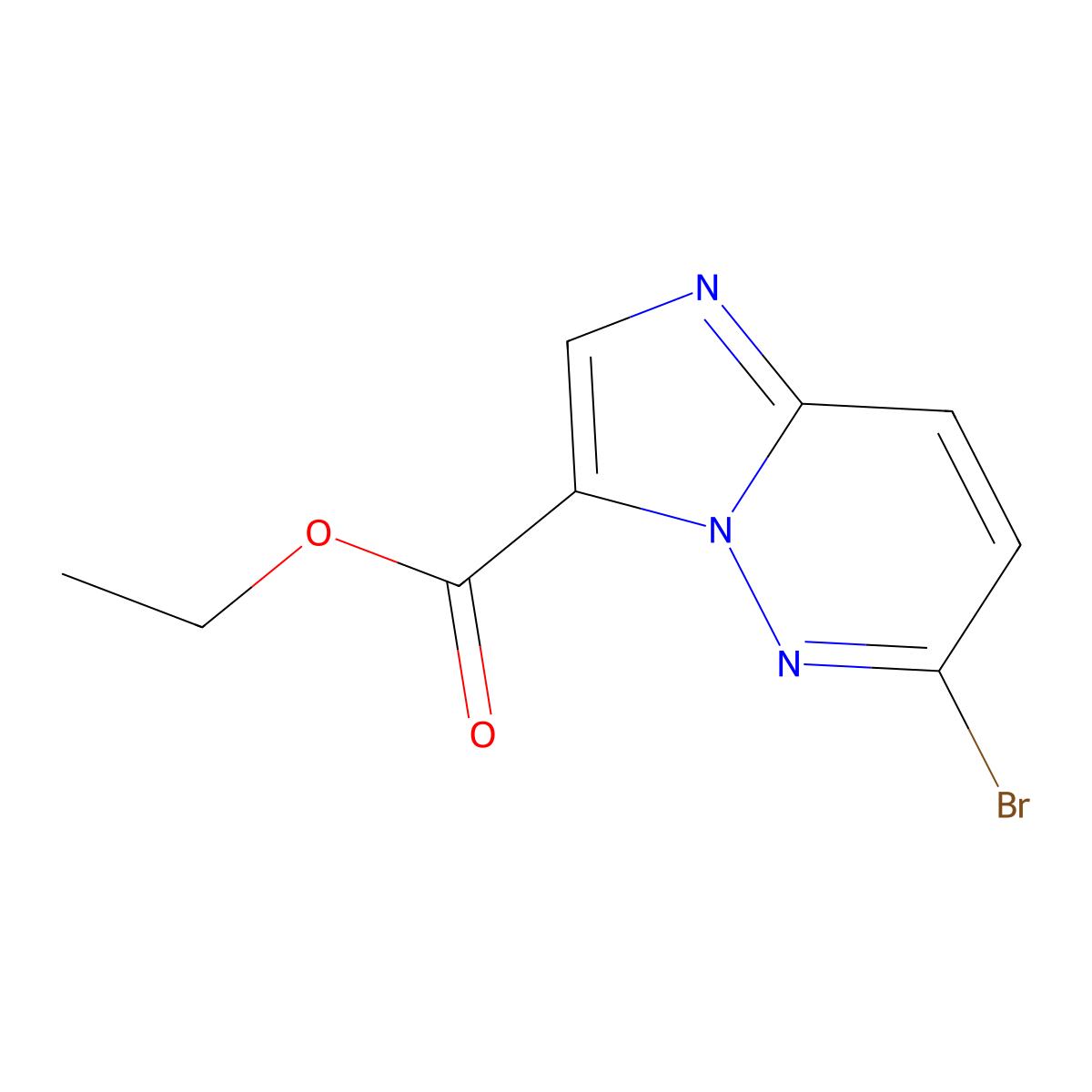 Ethyl 6-bromoimidazo[1,2-b]pyridazine-3-carboxylate molecular structure, CAS 1956369-86-0