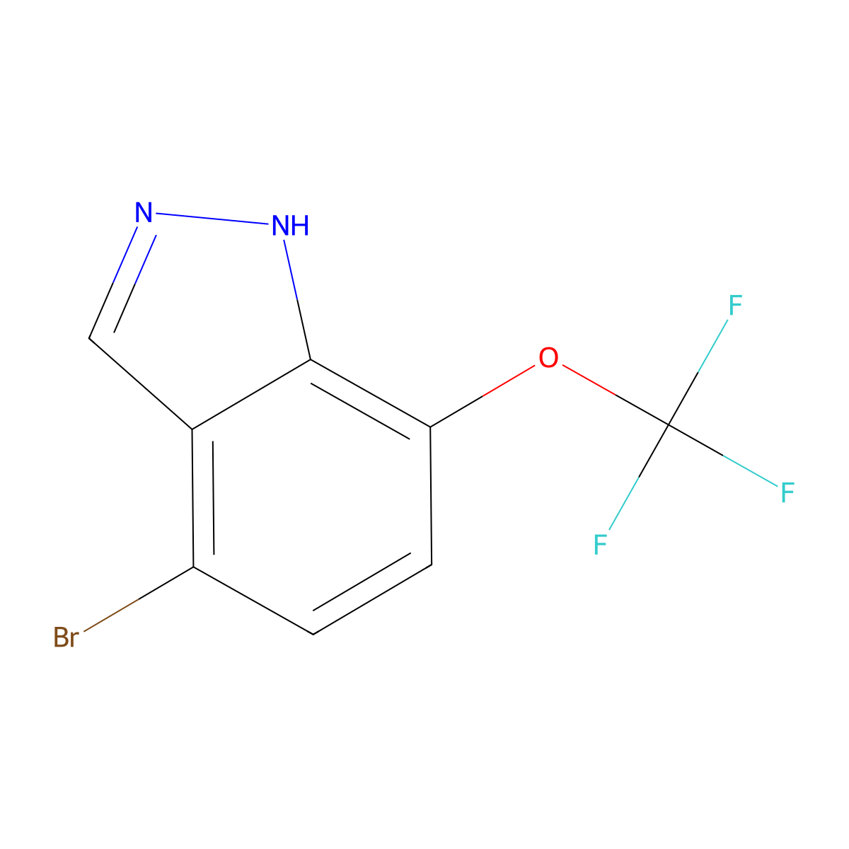 4-Bromo-7-(trifluoromethoxy)-1H-indazole molecular structure, CAS 1956370-44-7