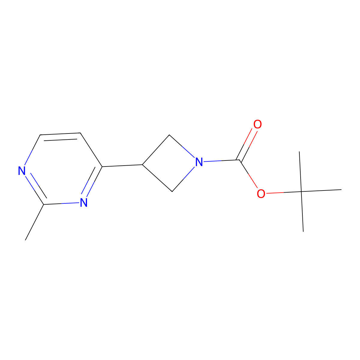 tert-Butyl 3-(2-methylpyrimidin-4-yl)azetidine-1-carboxylate molecular structure, CAS 1956370-48-1