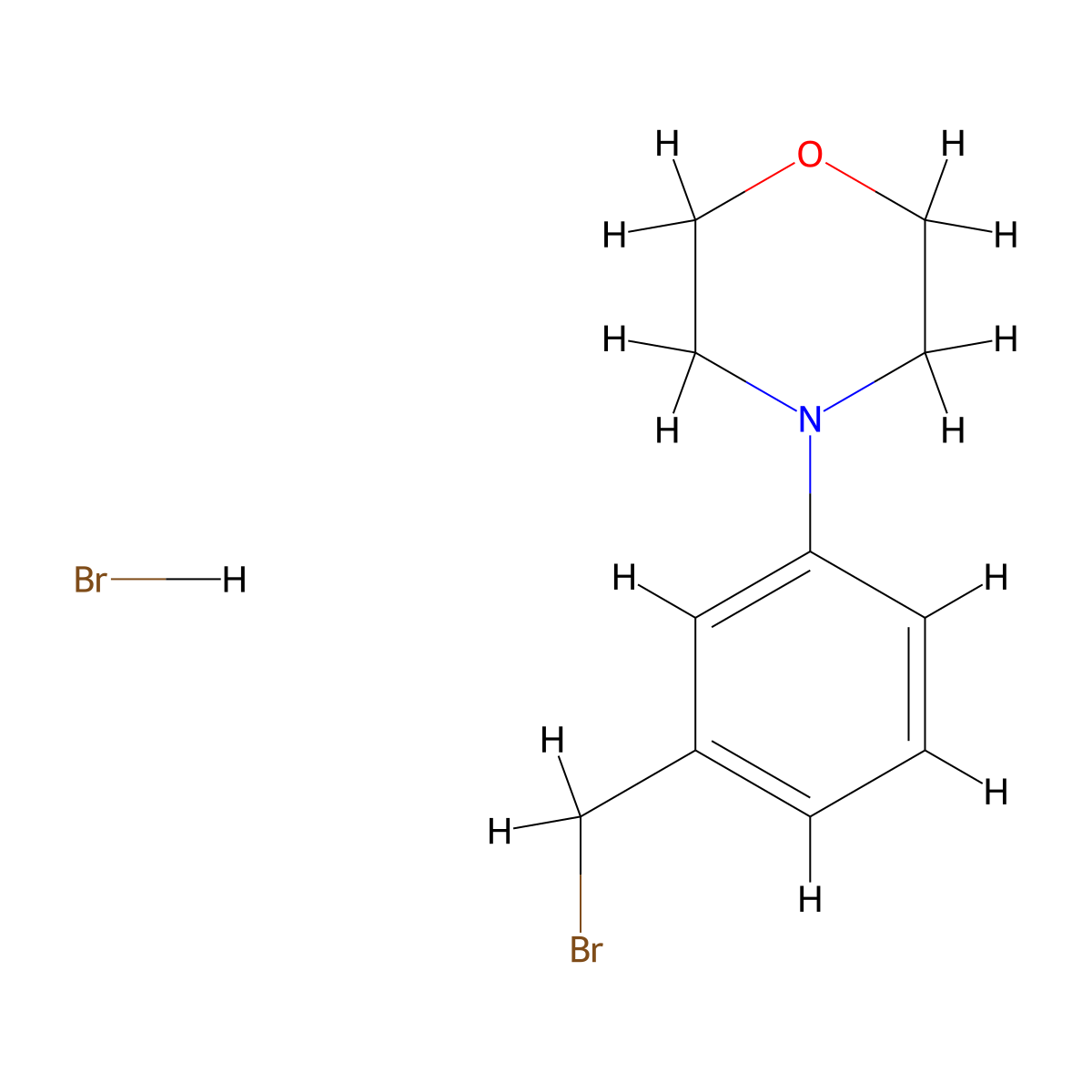 4-(3-(Bromomethyl)phenyl)morpholine hydrobromide molecular structure, CAS 1956370-51-6