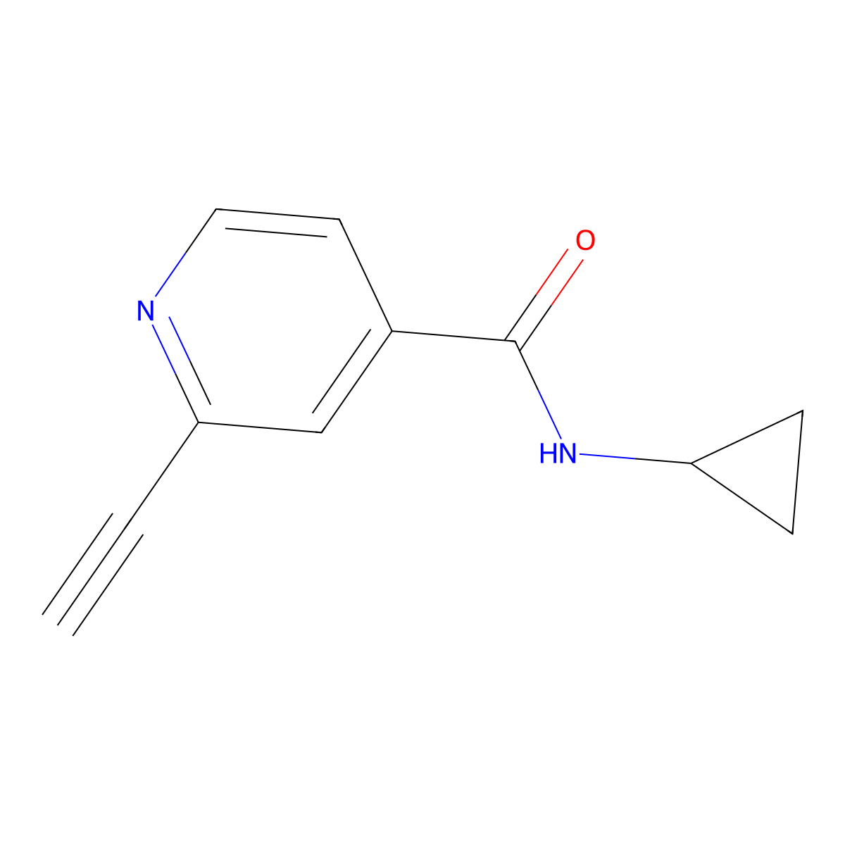 N-Cyclopropyl-2-ethynylisonicotinamide molecular structure, CAS 1956370-83-4
