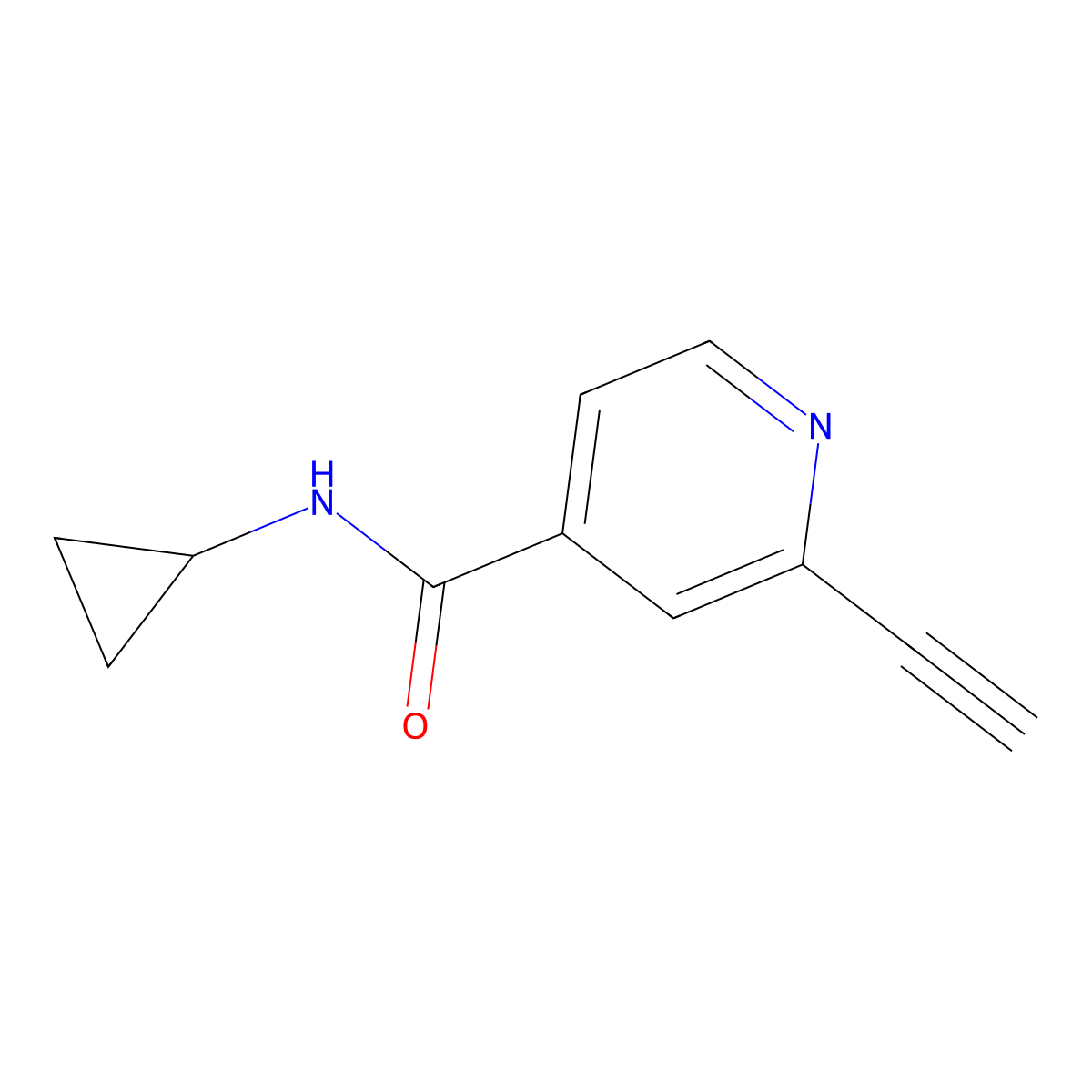 N-Cyclopropyl-2-ethynylisonicotinamide molecular structure, CAS 1956370-83-4
