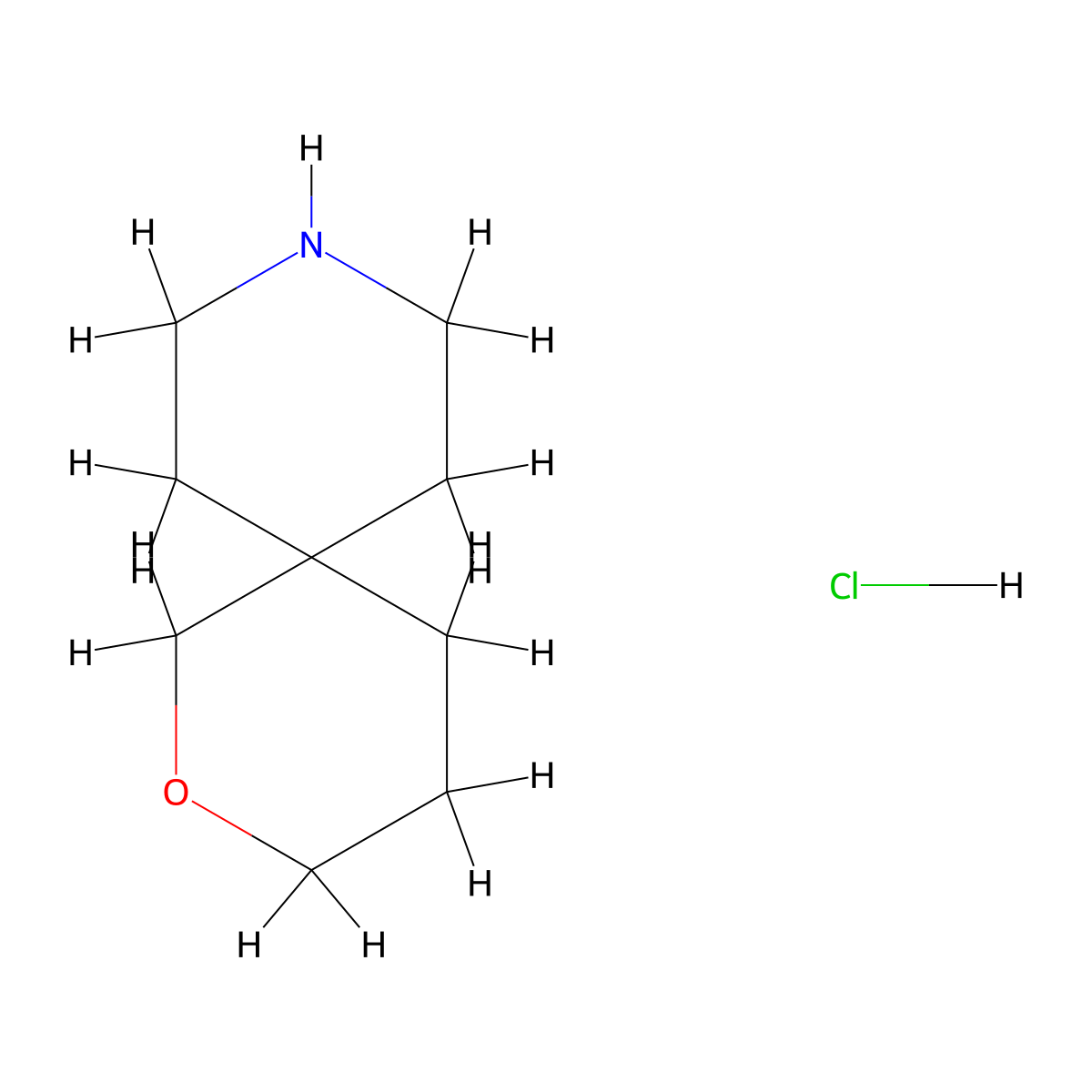 2-Oxa-9-azaspiro[5.5]undecane hydrochloride molecular structure, CAS 1956370-88-9