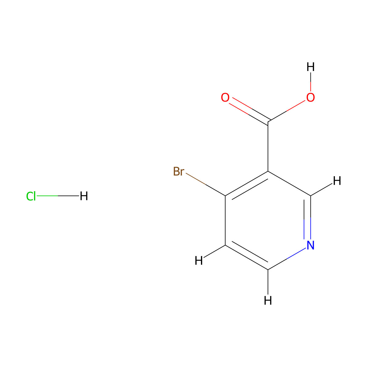 4-Bromonicotinic acid hydrochloride molecular structure, CAS 1956370-89-0