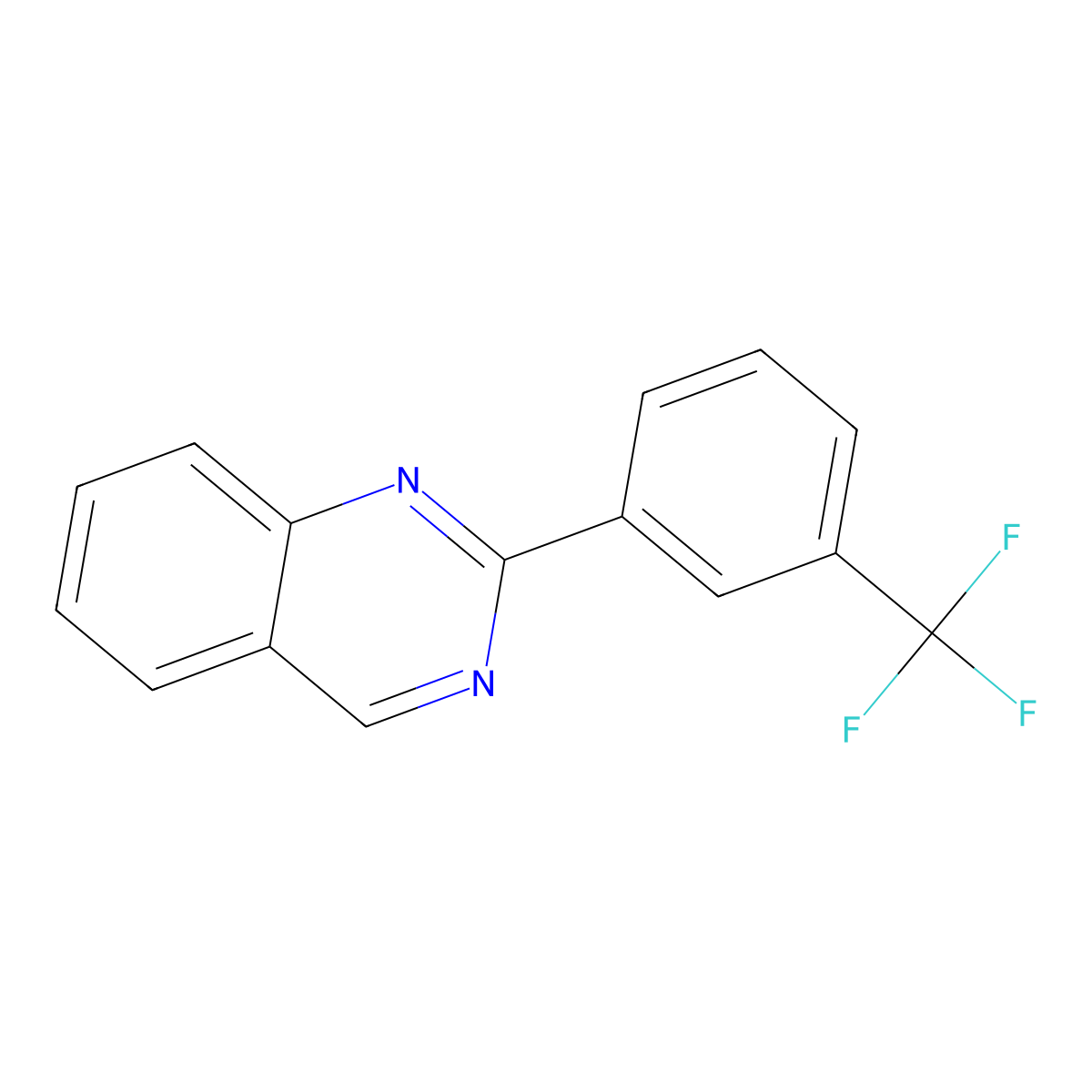 2-(3-(Trifluoromethyl)phenyl)quinazoline molecular structure, CAS 1956371-32-6
