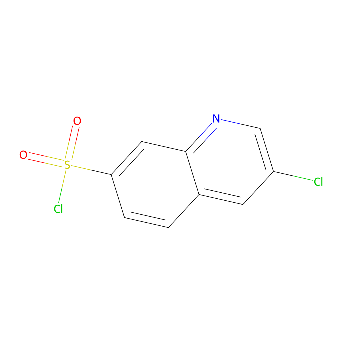 3-Chloroquinoline-7-sulfonyl chloride molecular structure, CAS 1956371-35-9