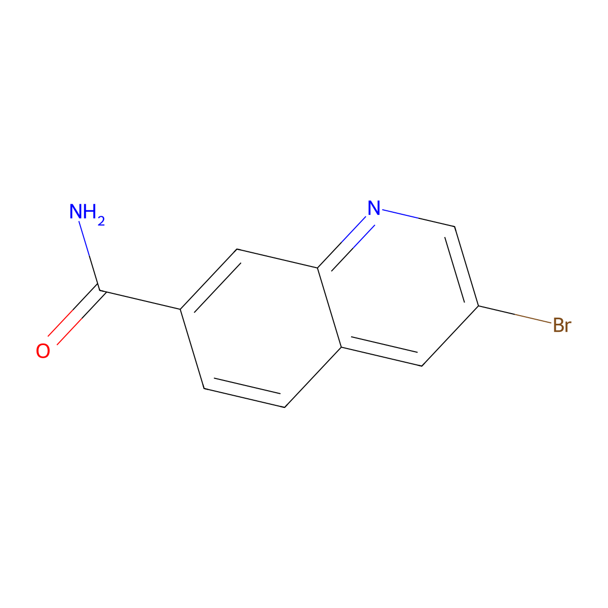 3-Bromoquinoline-7-carboxamide molecular structure, CAS 1956371-42-8