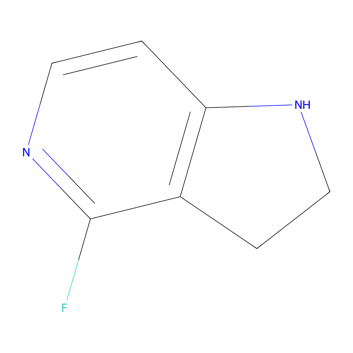 4-Fluoro-2,3-dihydro-1H-pyrrolo[3,2-c]pyridine molecular structure, CAS 1956371-99-5