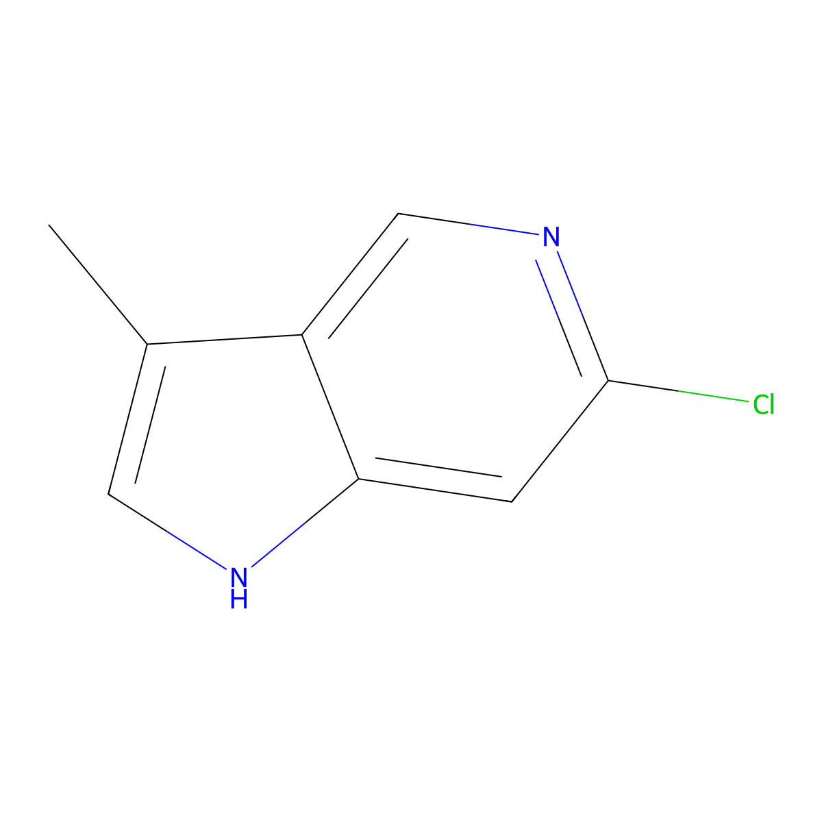 6-Chloro-3-methyl-1H-pyrrolo[3,2-c]pyridine molecular structure, CAS 1956372-14-7