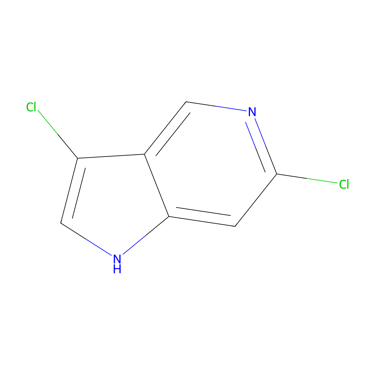 3,6-Dichloro-1H-pyrrolo[3,2-c]pyridine molecular structure, CAS 1956375-91-9