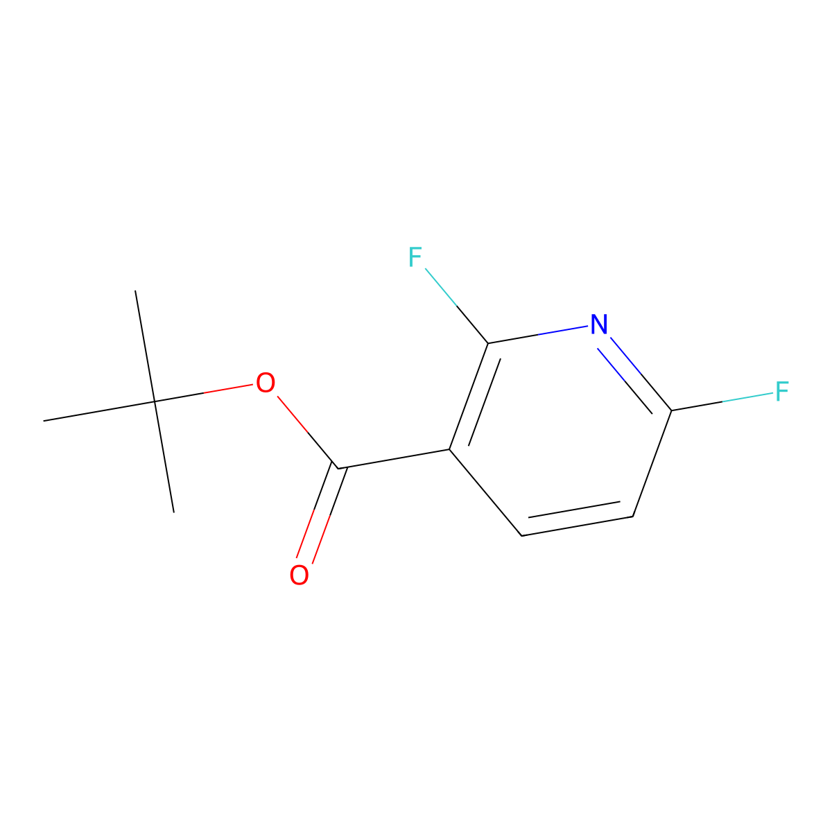 tert-Butyl 2,6-difluoronicotinate molecular structure, CAS 1956375-96-4