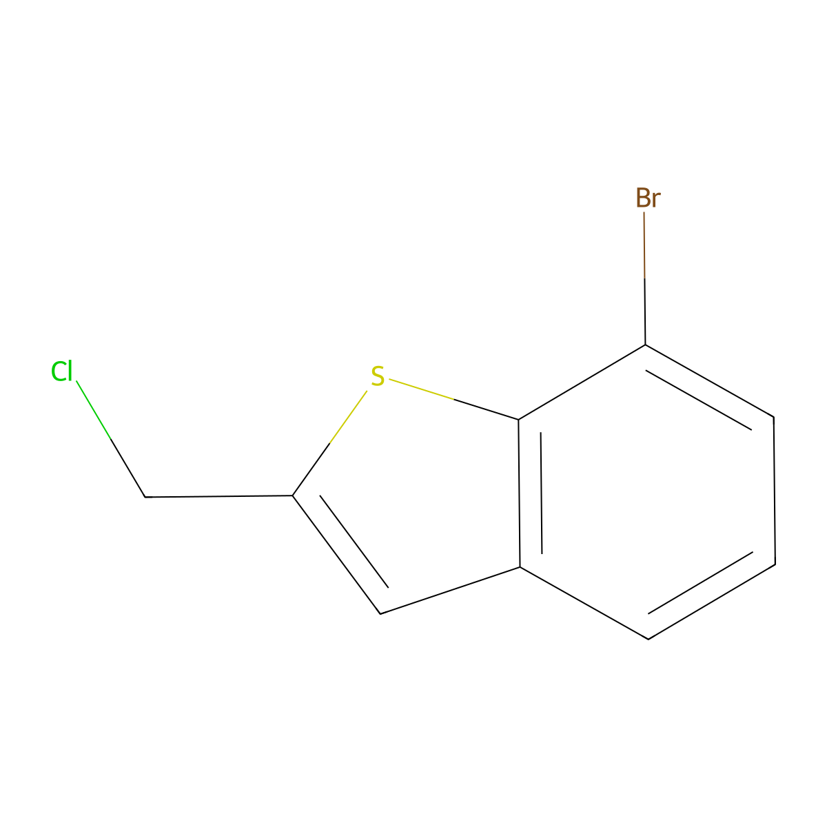 7-Bromo-2-(chloromethyl)-1-benzothiophene molecular structure, CAS 1956376-38-7