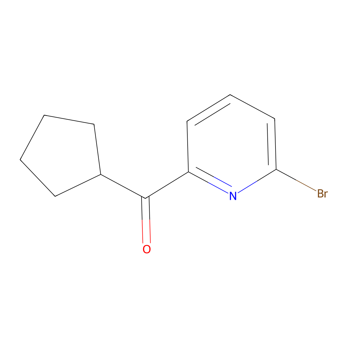 (6-Bromopyridin-2-yl)(cyclopentyl)methanone molecular structure, CAS 1956376-63-8