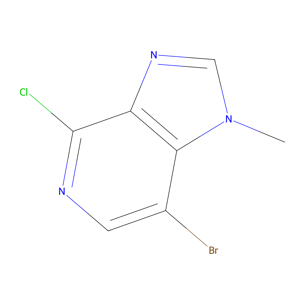 7-Bromo-4-chloro-1-methyl-1H-imidazo[4,5-c]pyridine molecular structure, CAS 1956376-66-1