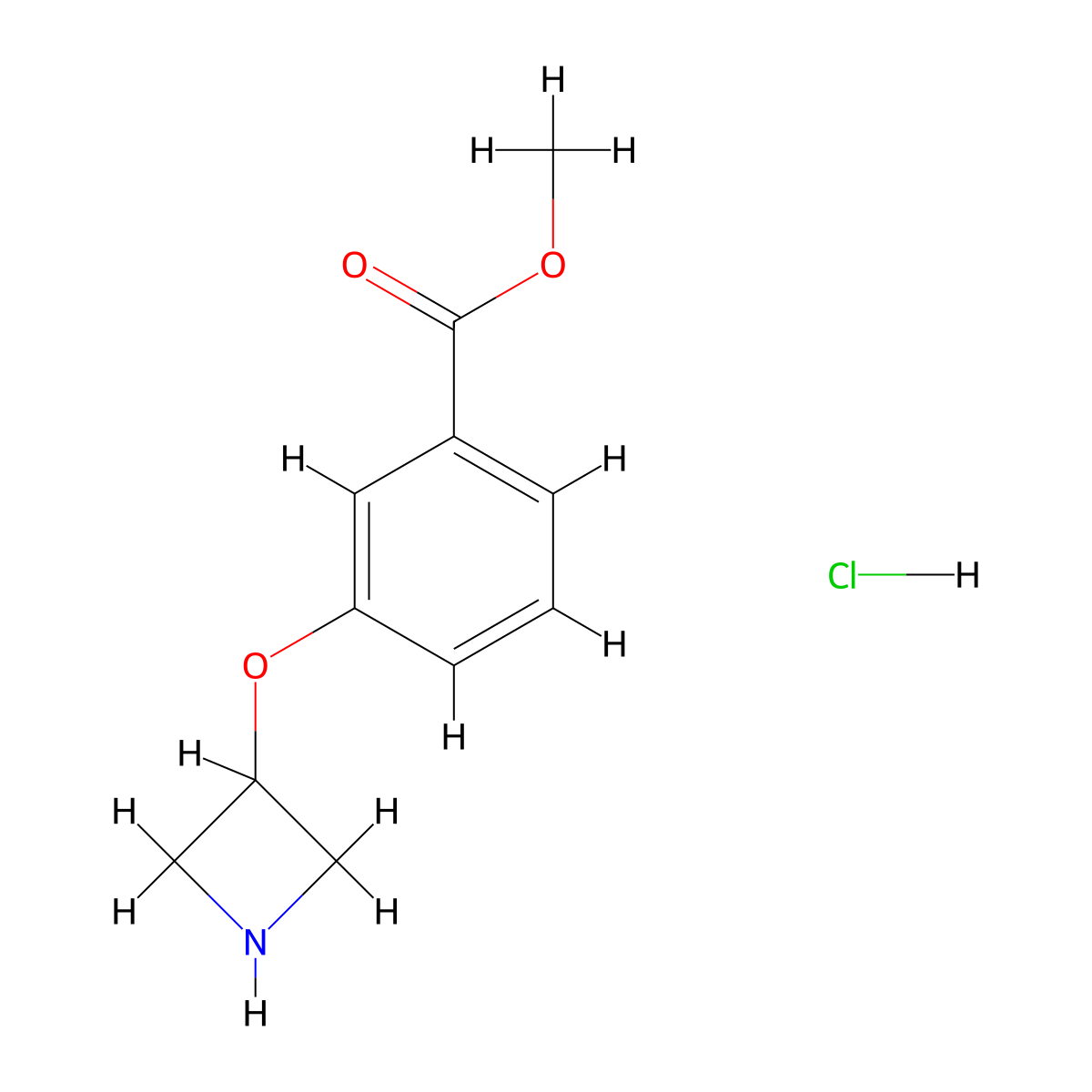 Methyl 3-(azetidin-3-yloxy)benzoate hydrochloride molecular structure, CAS 1956376-78-5