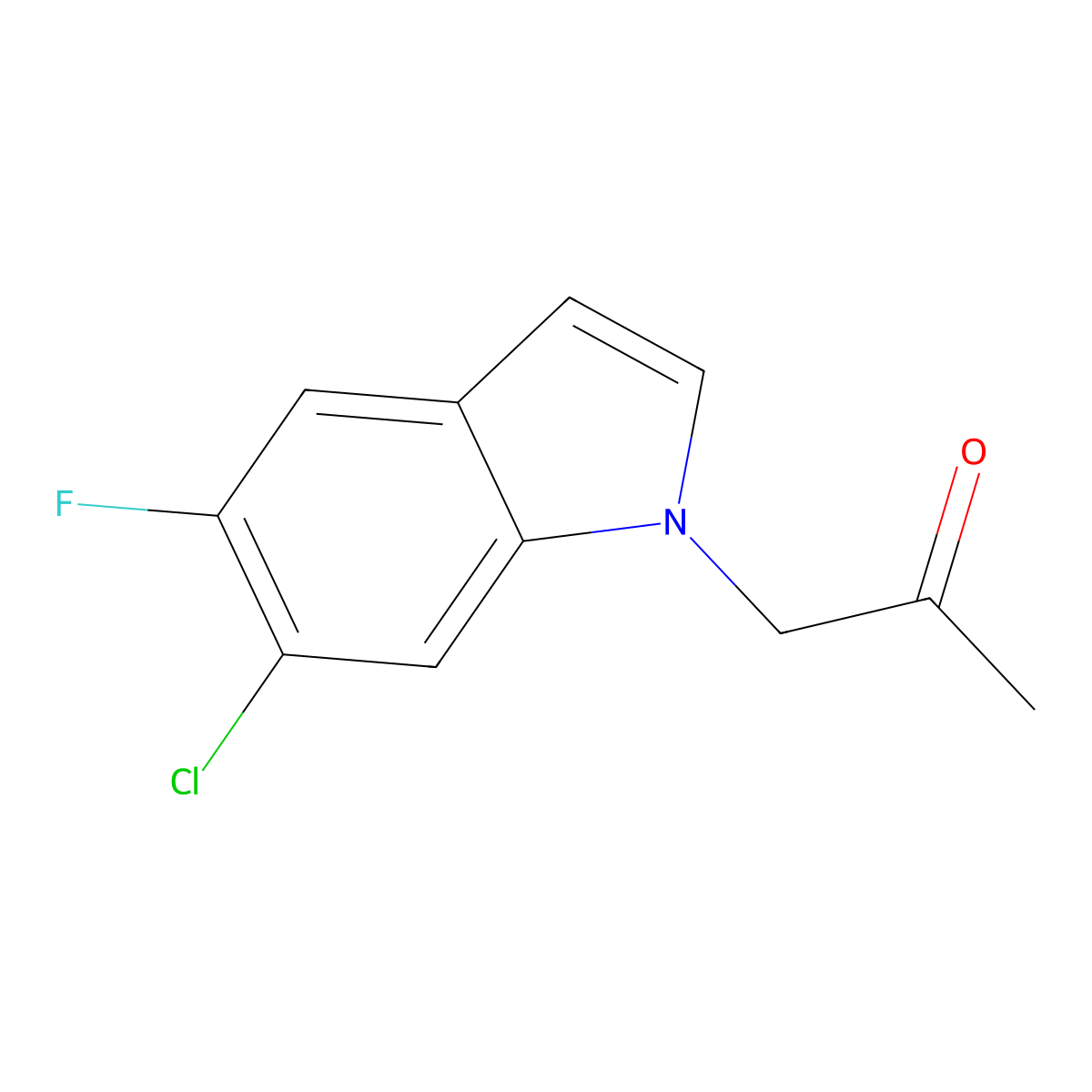 1-(6-Chloro-5-fluoro-1H-indol-1-yl)propan-2-one molecular structure, CAS 1956376-97-8