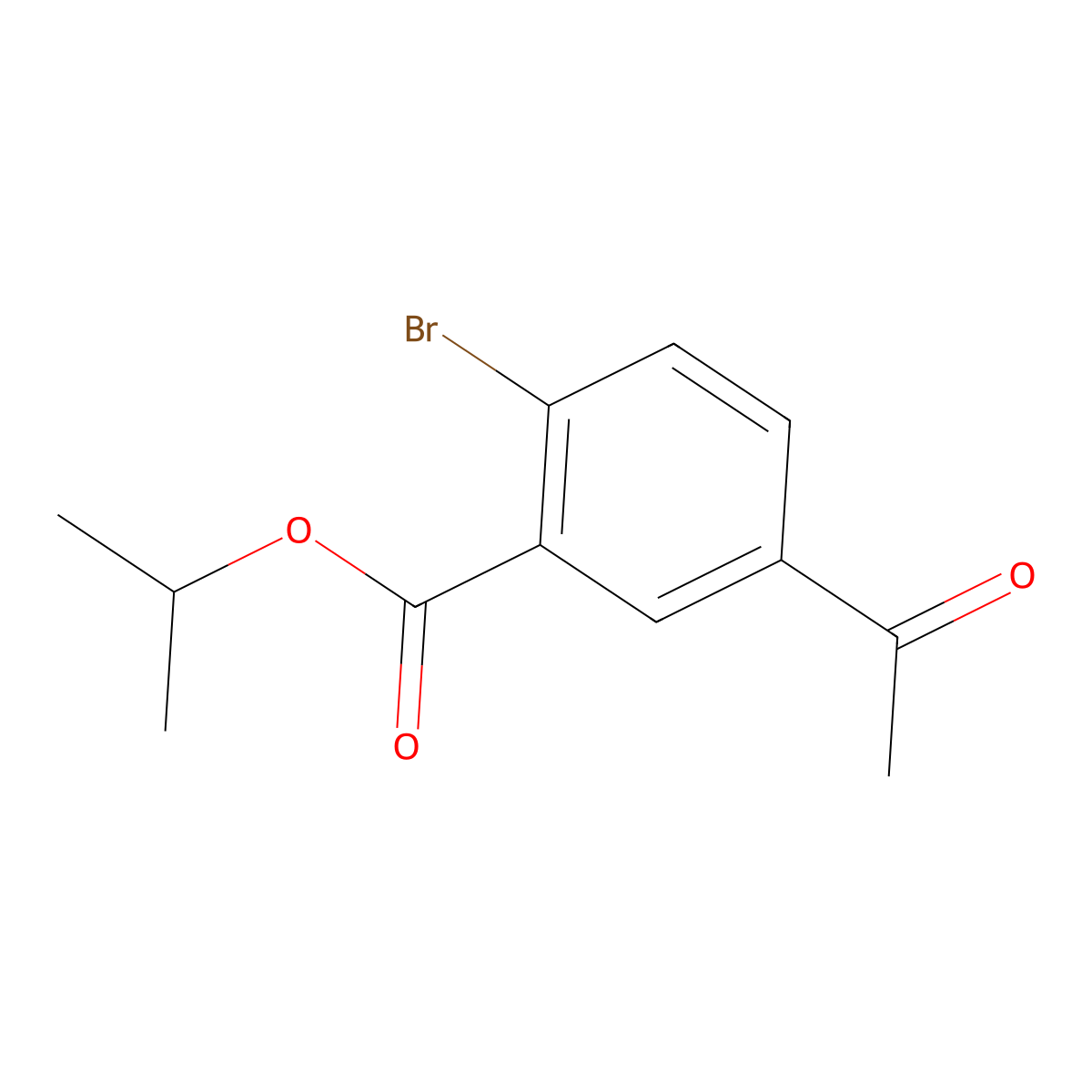 Isopropyl 5-acetyl-2-bromobenzoate molecular structure, CAS 1956377-40-4