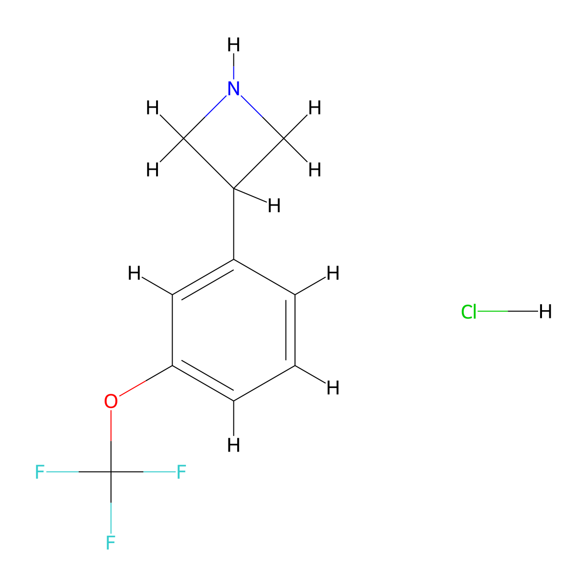 3-(3-(Trifluoromethoxy)phenyl)azetidine hydrochloride molecular structure, CAS 1956377-45-9