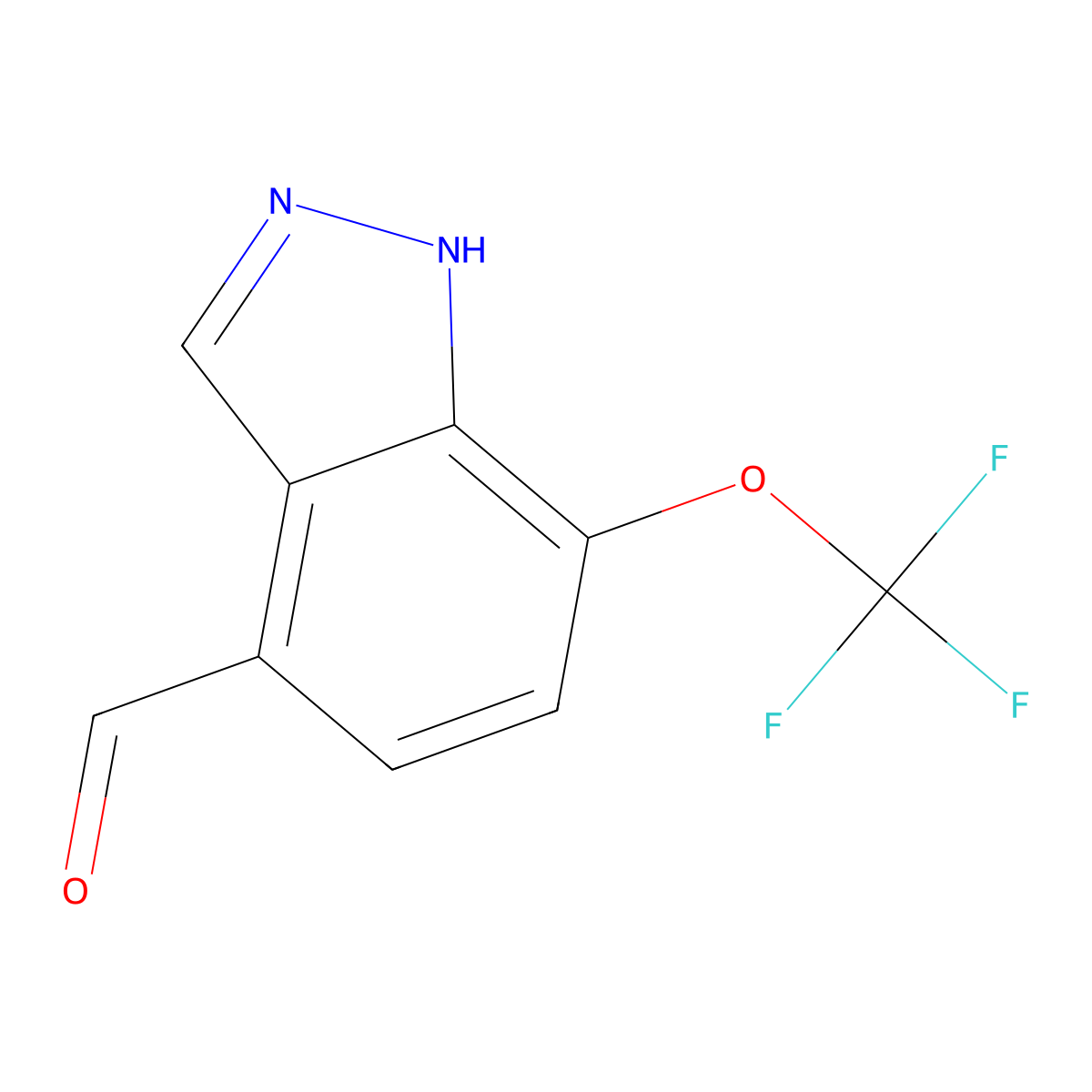 7-(Trifluoromethoxy)-1H-indazole-4-carbaldehyde molecular structure, CAS 1956378-88-3