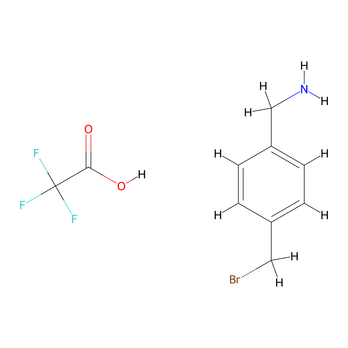 4-(Bromomethyl)benzylamine tfa salt molecular structure, CAS 1956378-98-5