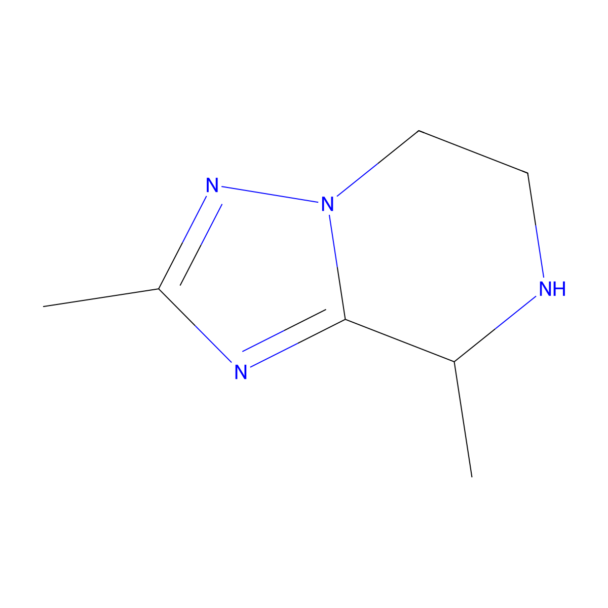 2,8-Dimethyl-5,6,7,8-tetrahydro-[1,2,4]triazolo[1,5-a]pyrazine molecular structure, CAS 1956379-10-4